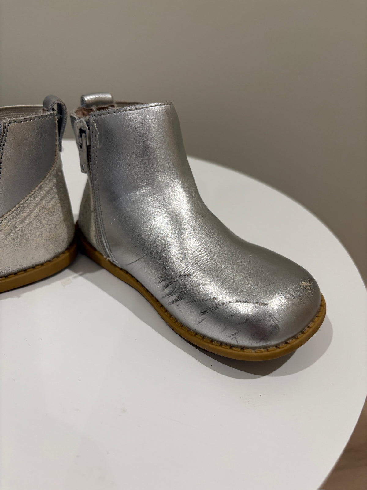 Seller #105 - Size 10c Silver Livie and Luca Boots - see PHOTOS