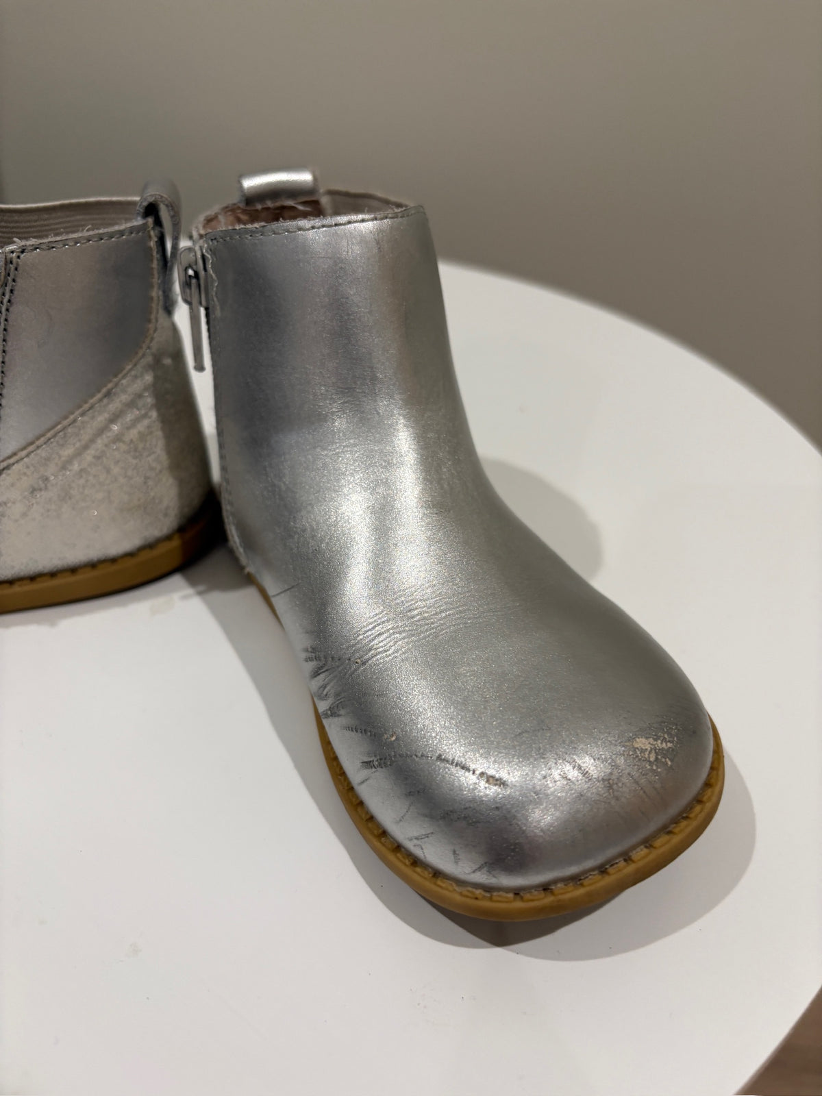 Seller #105 - Size 10c Silver Livie and Luca Boots - see PHOTOS
