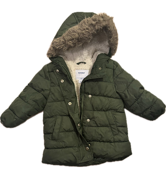 Seller 45- Old Navy Olive Green Puffer Coat Girls 18-24 Mon