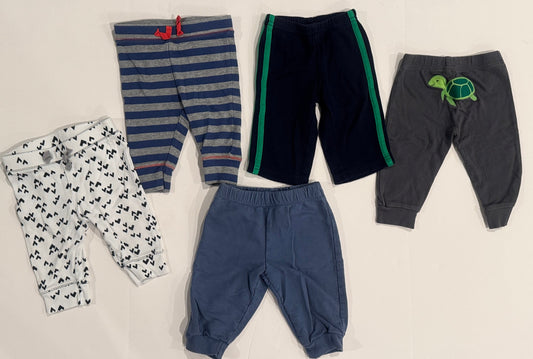 #187 Boys 3-6m Mixed Brands Pants Bundle (5)