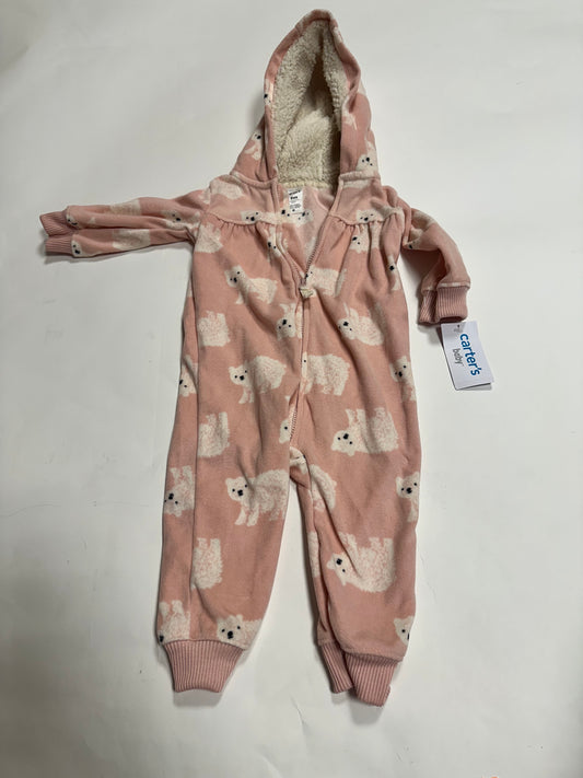 #87 Carters girls new fleece outfit 9 month