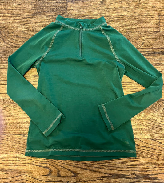 #7 REI 1/4 zip green shirt 6-7