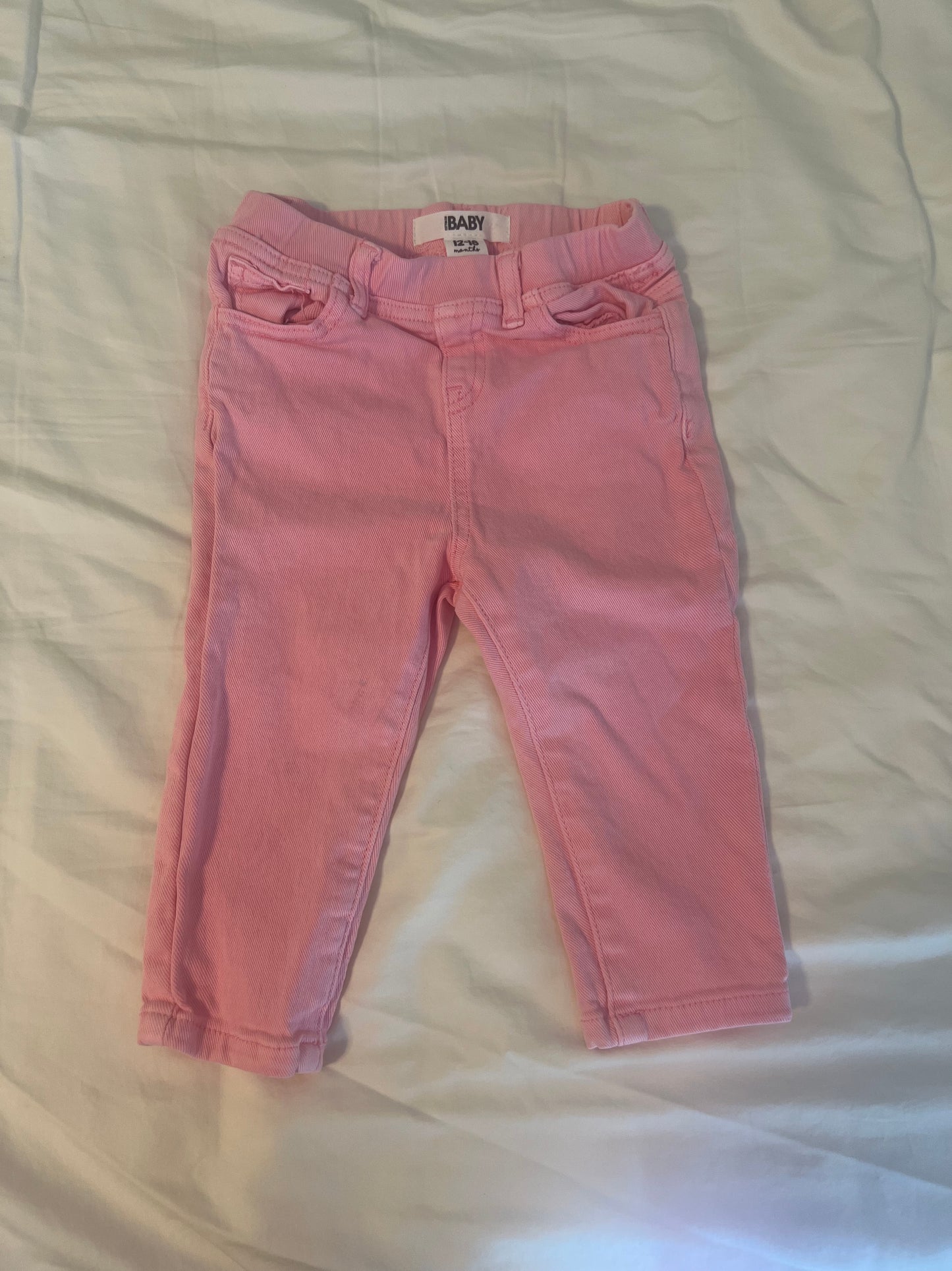 #53 Girls 12-18 month pink jeans