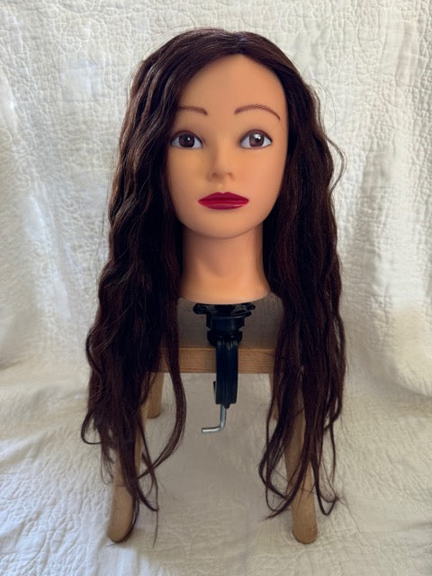 #35 Mannequin Head with 60% Real Hair and Clamp Holder