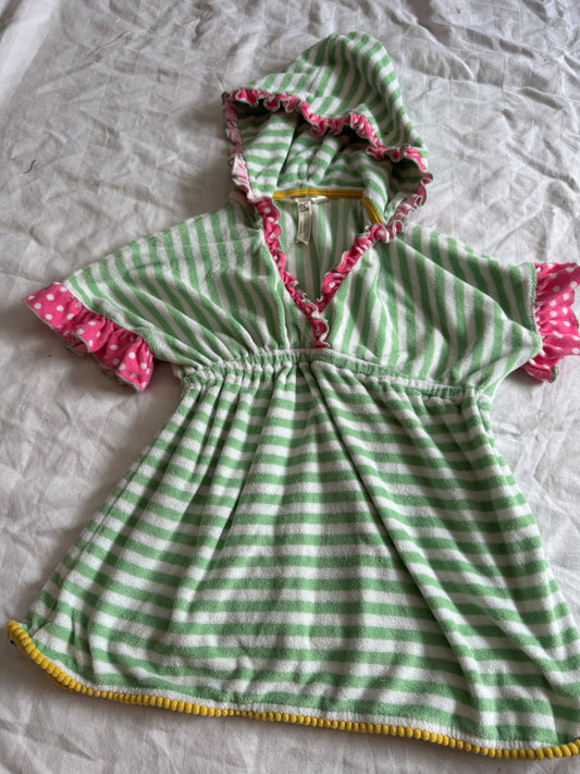 Seller #22 - Matilda Jane short sleeve hooded swim cover up - size 4 - GUC
