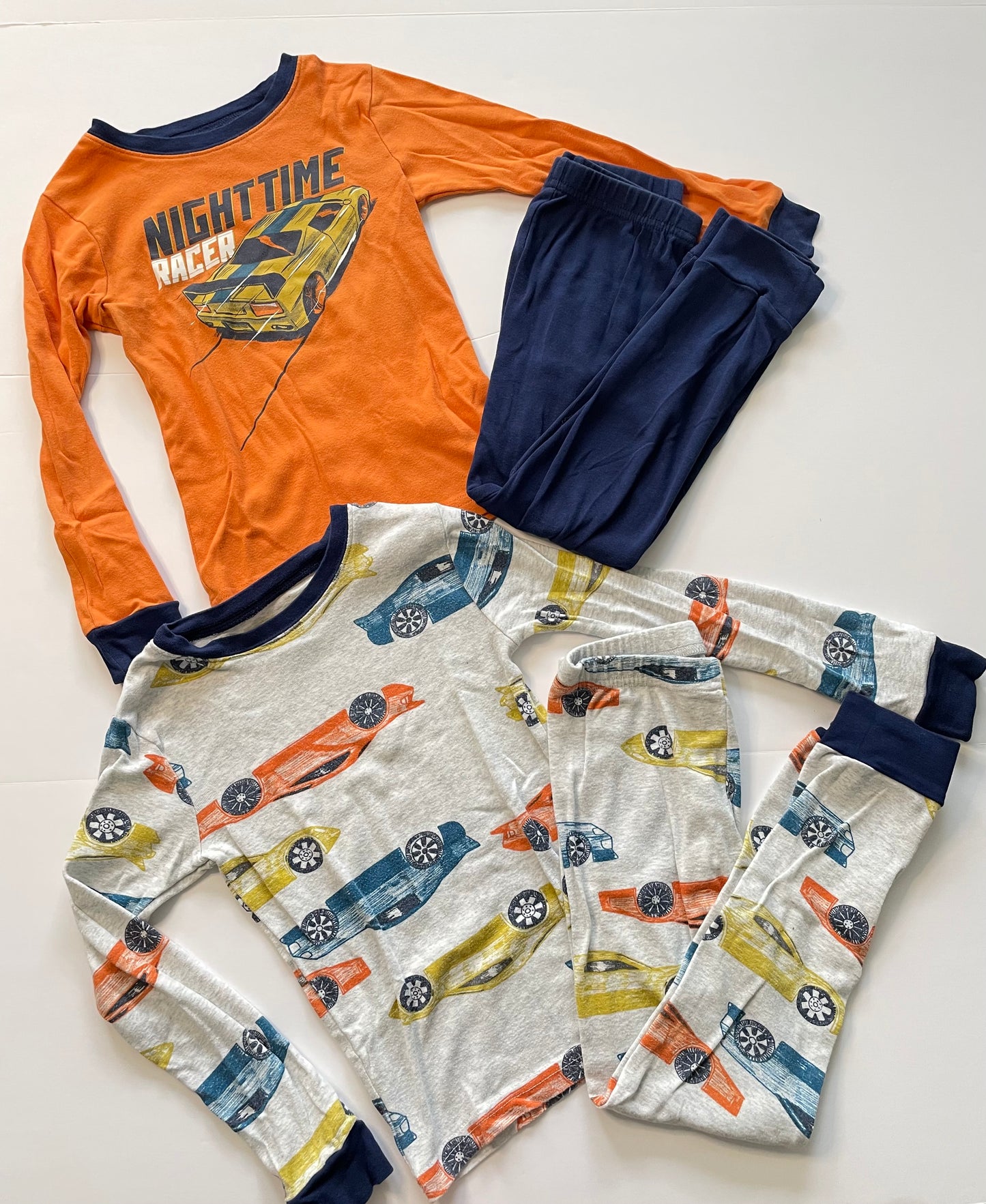 #121 Boys 6 Set of two pajamas, Race Cars, VGUC