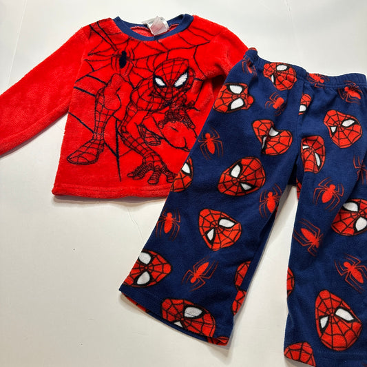 #162 Spider man fleece pjs 2t