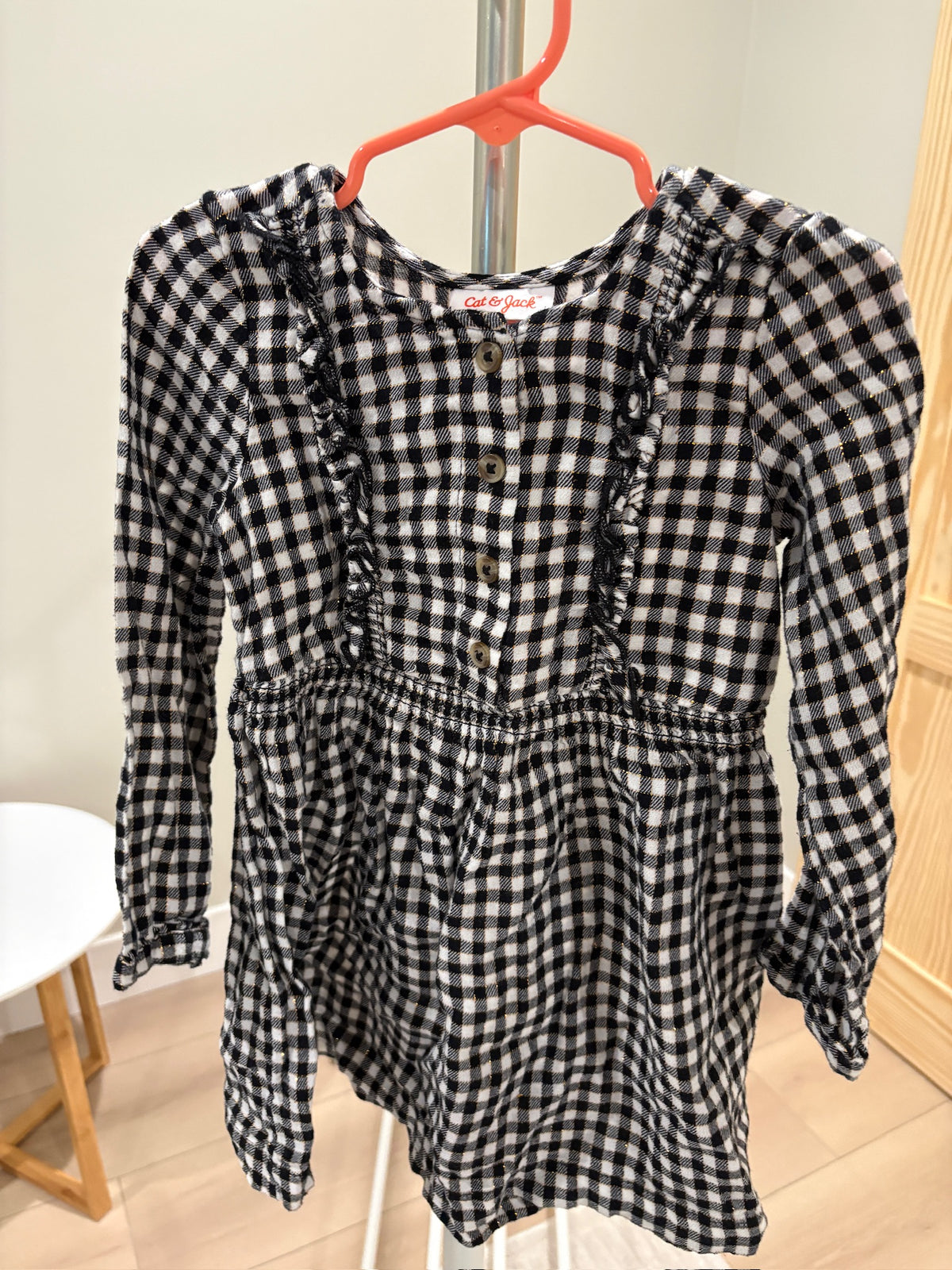 Seller #105 - 4T Girls Cat & Jack Buffalo Plaid Dress VGUC