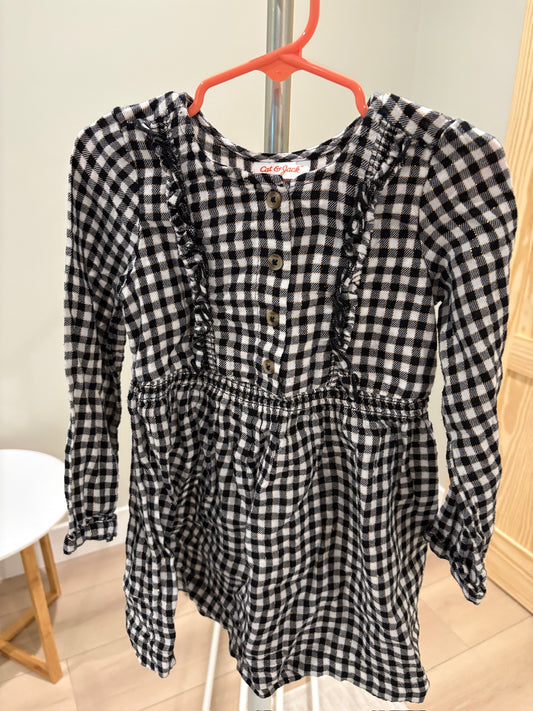 Seller #105 - 4T Girls Cat & Jack Buffalo Plaid Dress VGUC