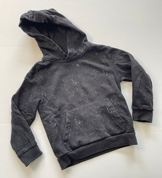 #121 Boys (fits like) 4/5 H&M hoodie black with speckles, VGUC