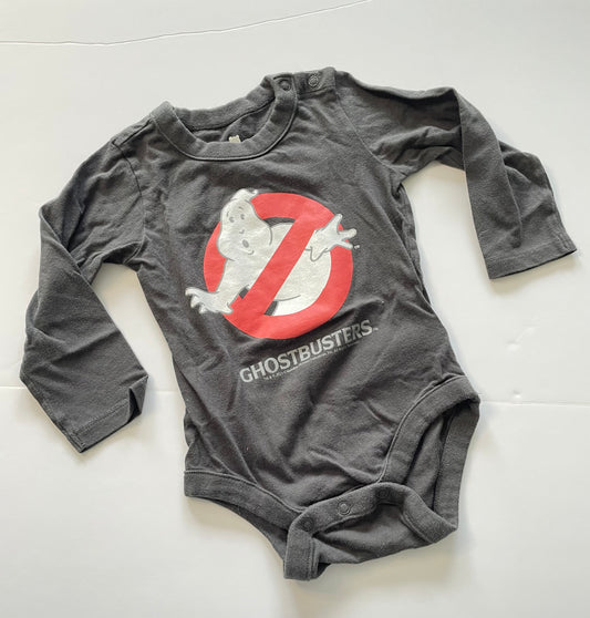 #121 Boy/Girl 12-18M Ghostbusters long sleeve onesie, VGUC