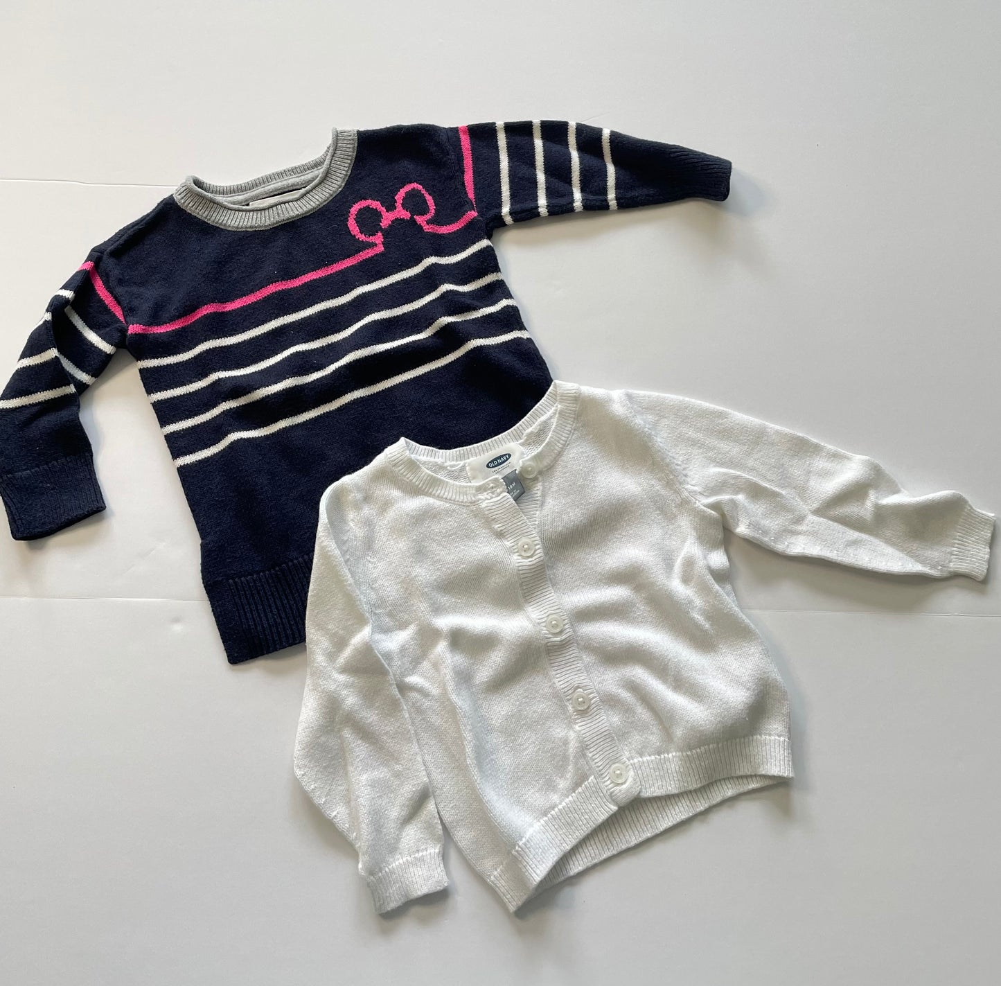 #121 Girls 12-18M set of two sweaters, including Disney Minnie Mouse, VGUC