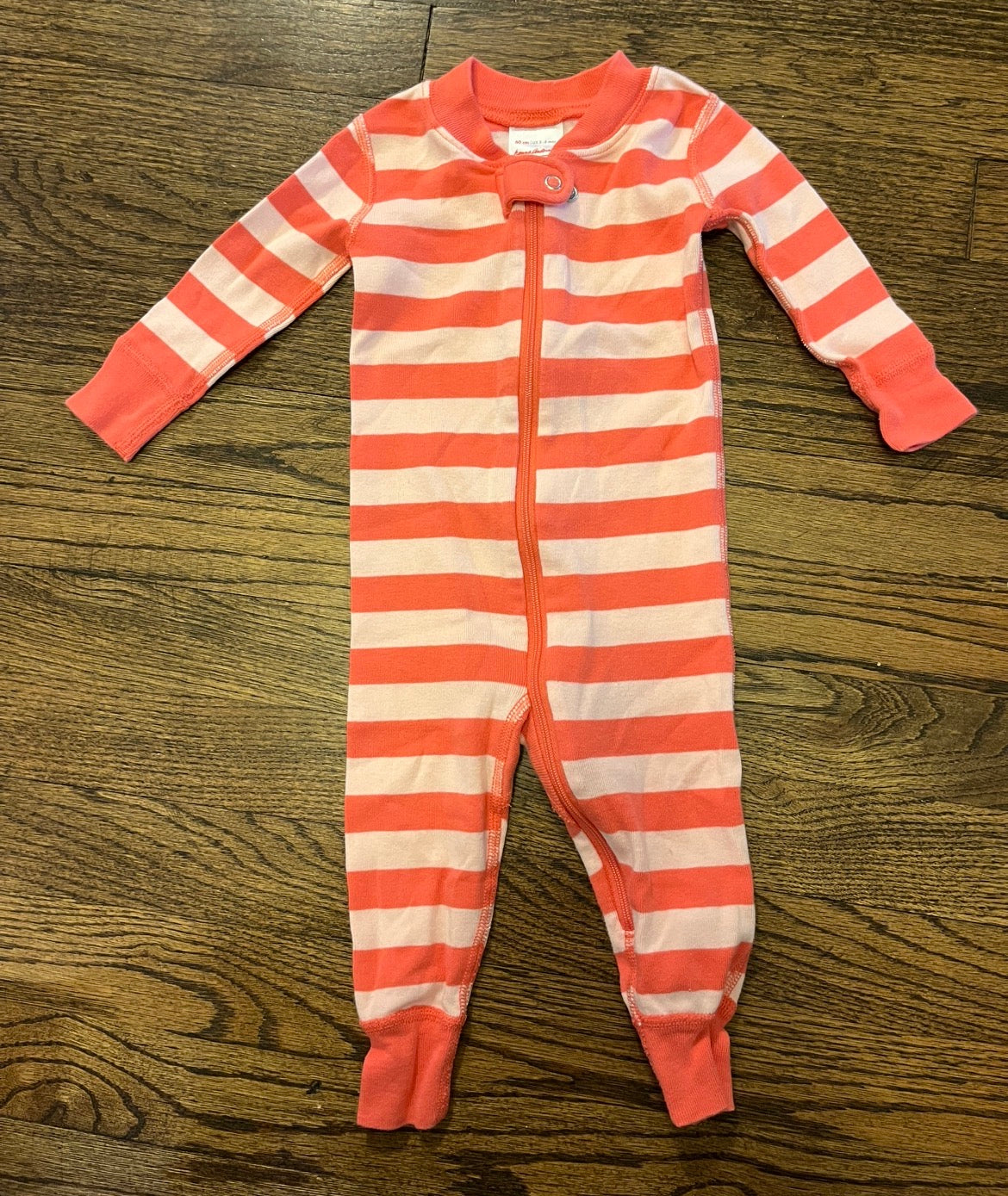 #7 Hanna Andersson Pajamas 3-6 Months coral Stripes