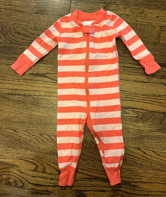 #7 Hanna Andersson Pajamas 3-6 Months coral Stripes