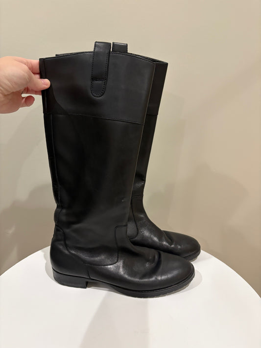Seller #105 -  Size 8.5 Women's Black Leather Ralph Lauren Riding Boots GUC - See Photos
