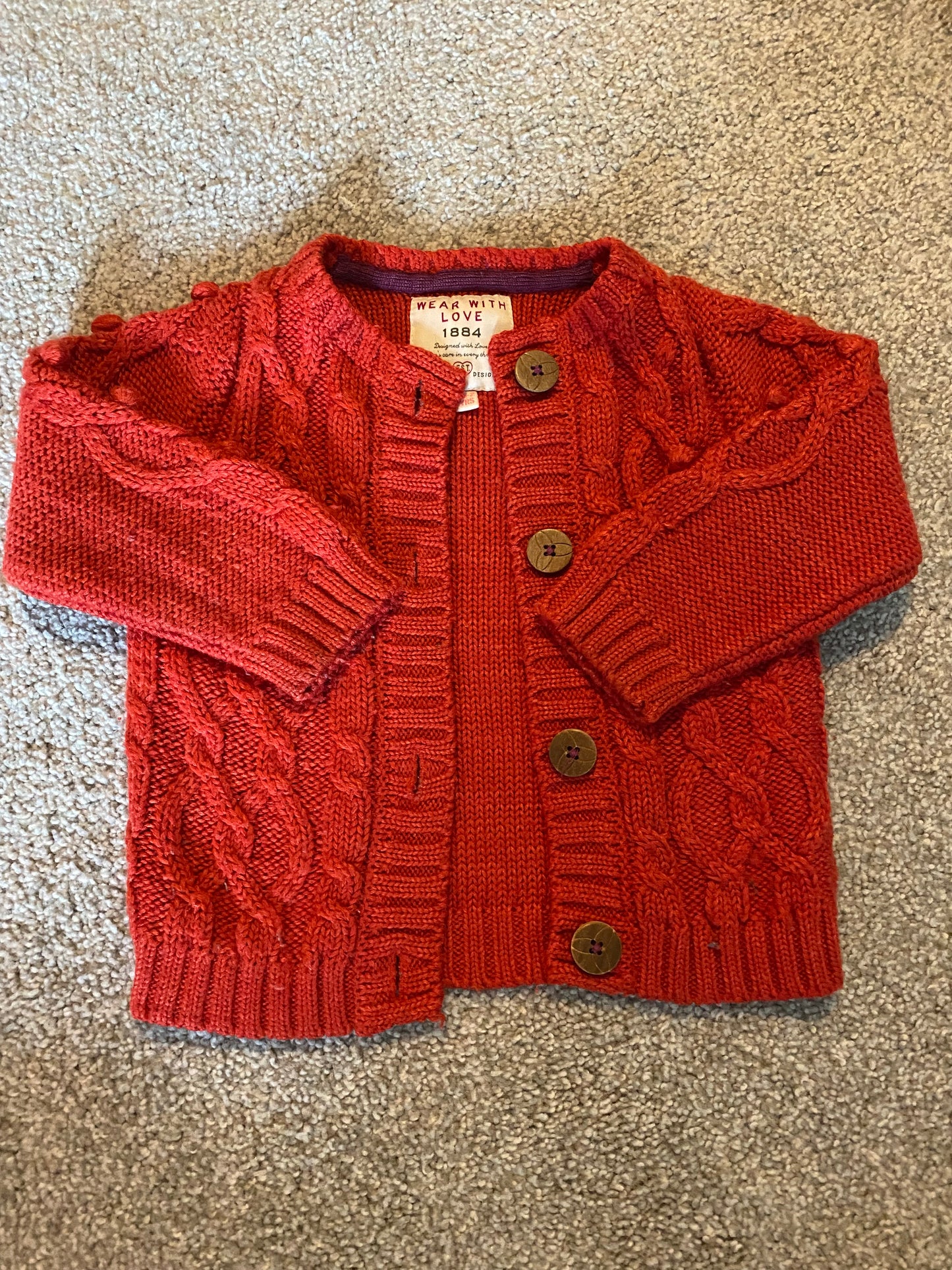 red button sweater 1.5-2 years