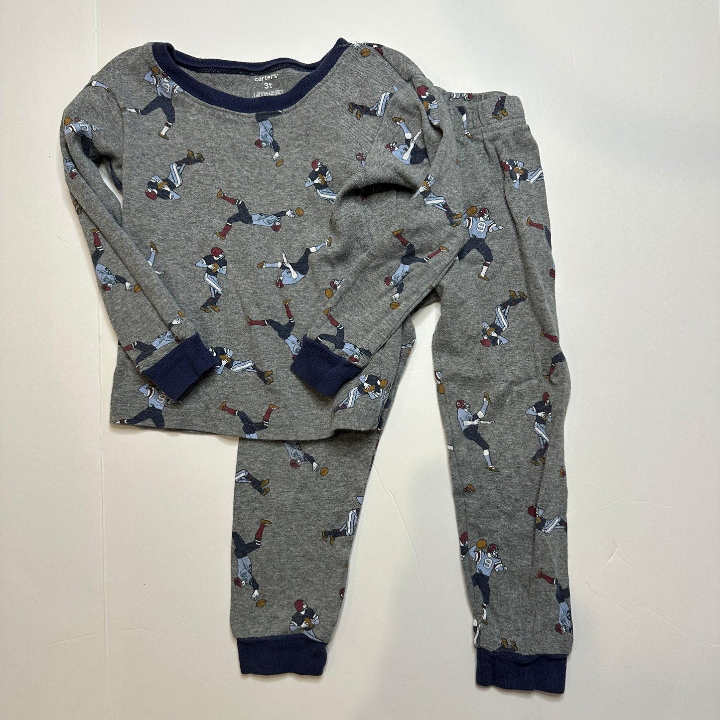 #162 Carters Football PJs 3T
