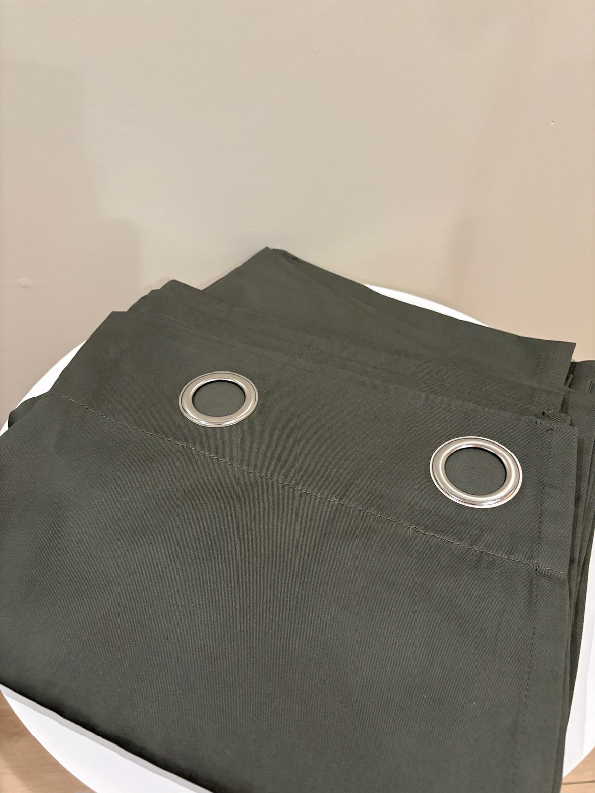 Seller #105 -  Two Gray IKEA Room Darkening Curtain Panels VGUC