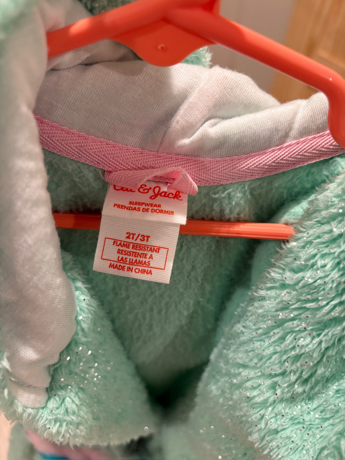 Seller #105 - Size 6 Girls Cat & Jack Turquoise Unicorn Robe GUC