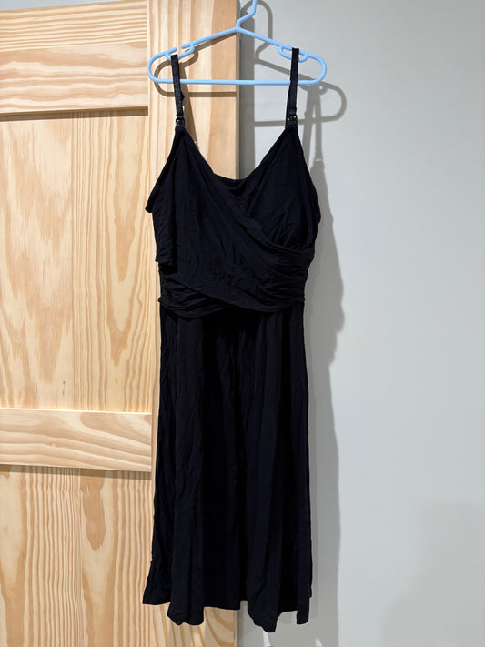 Seller #105 - Women's Medium Black Motherhood Maternity Nursing Gown GUC