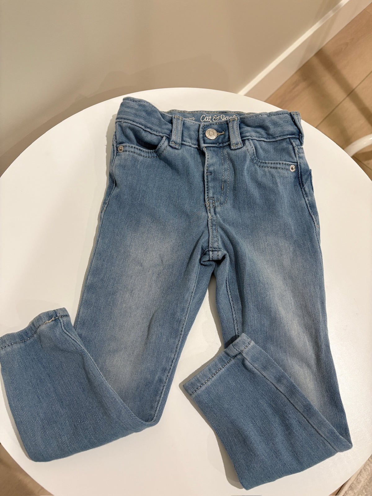 Seller #105 - 3T Girls Cat & Jack Light Wash Jeggings VGUC