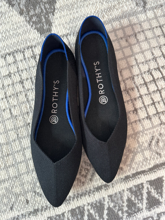 #162 Rothys Black Shoes Size 8