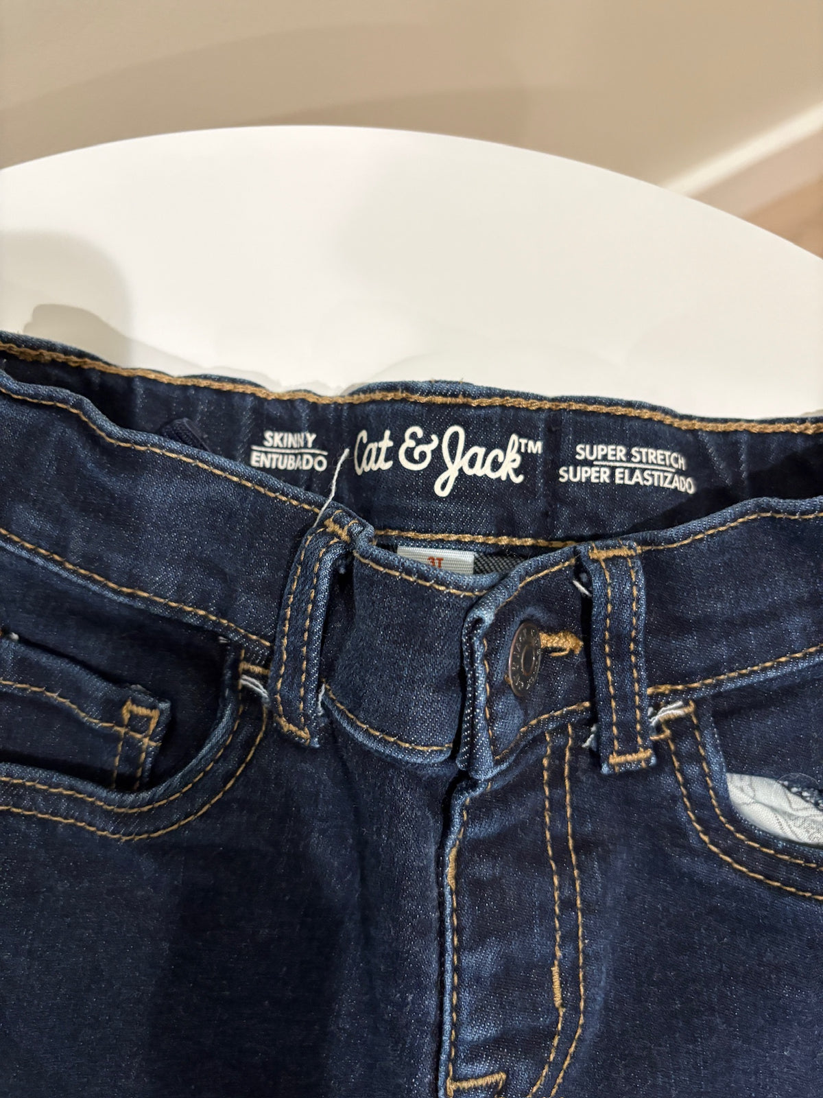 Seller #105 -  3T Girls Cat & Jack Dark Wash Skinny Jeans VGUC