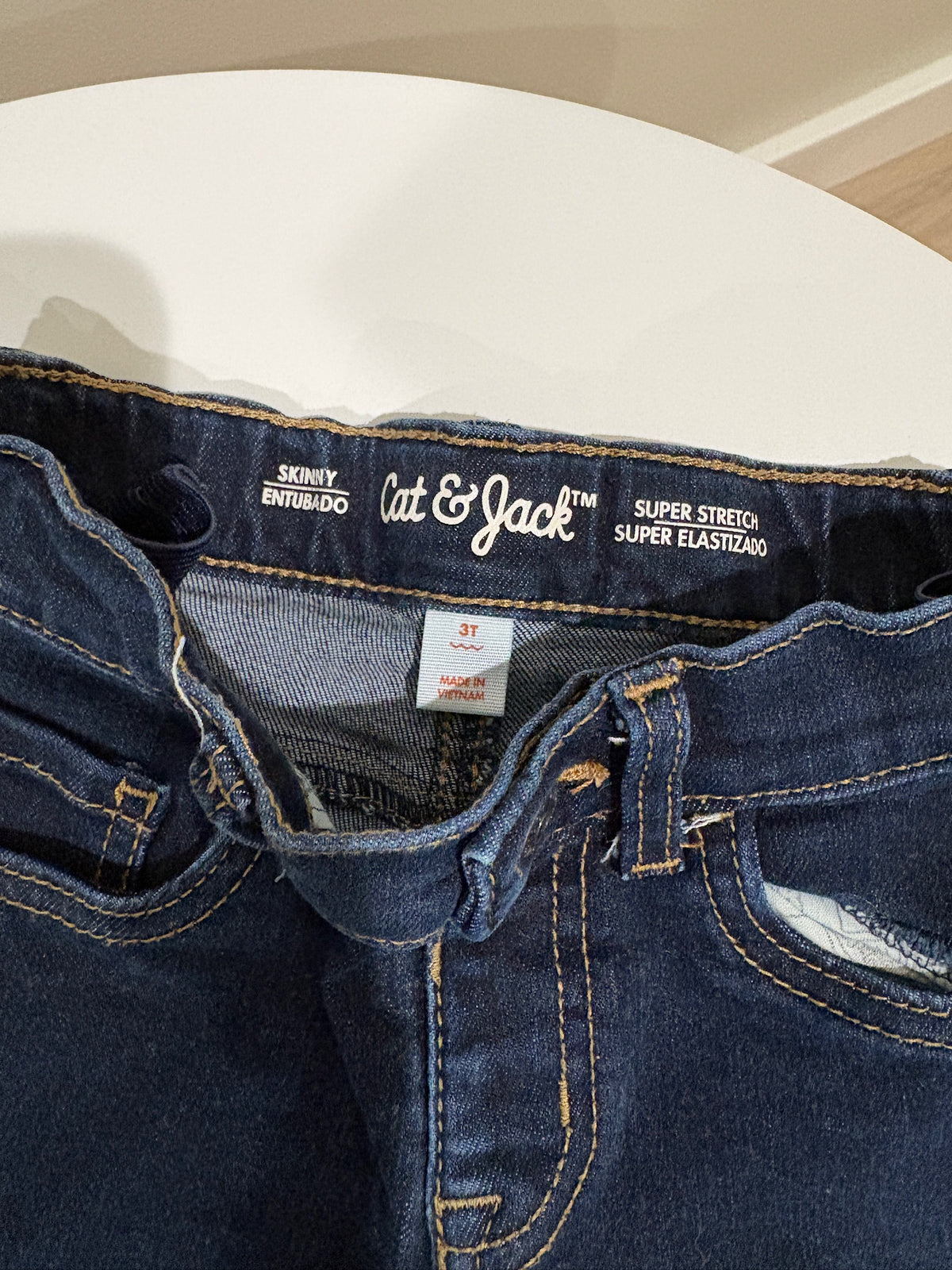 Seller #105 -  3T Girls Cat & Jack Dark Wash Skinny Jeans VGUC