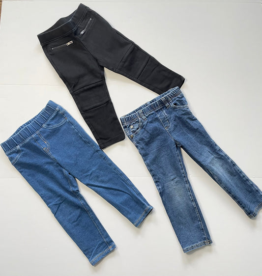 #121 Girls 2T set of three jeggings, Baby Gap Children's Place Cat & Jack, VGUC/GUC