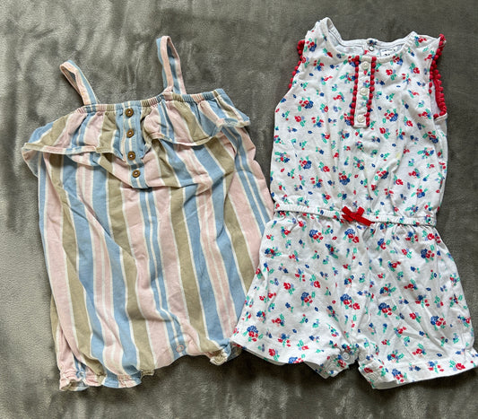 Set of 2 Girls Rompers