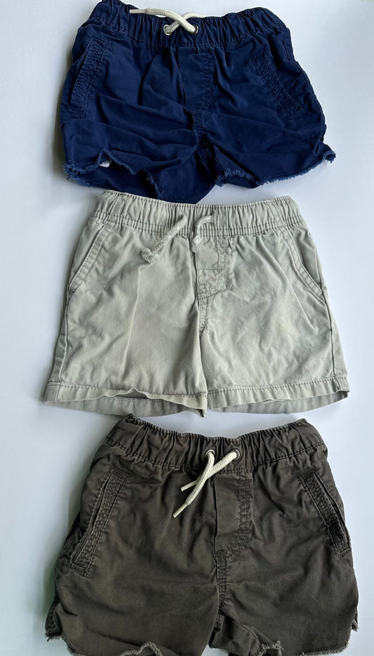 #146 OshKosh and Cat & Jack Boys Canvas Shorts Set Boys 12M