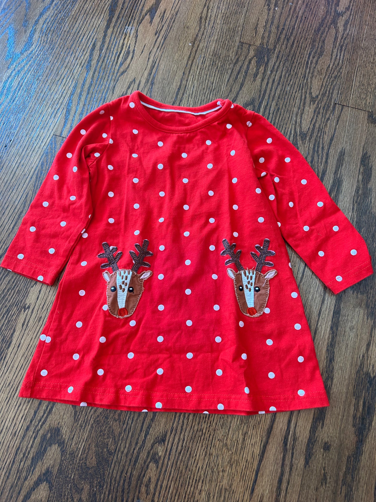 Seller 120, VGUC Girl Reindeer Dress, Size 2T