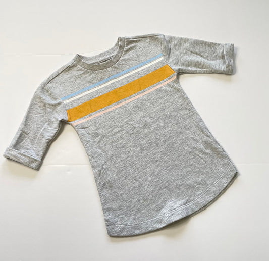 #121 Girls 2T stripe sweatshirt dress, EUC
