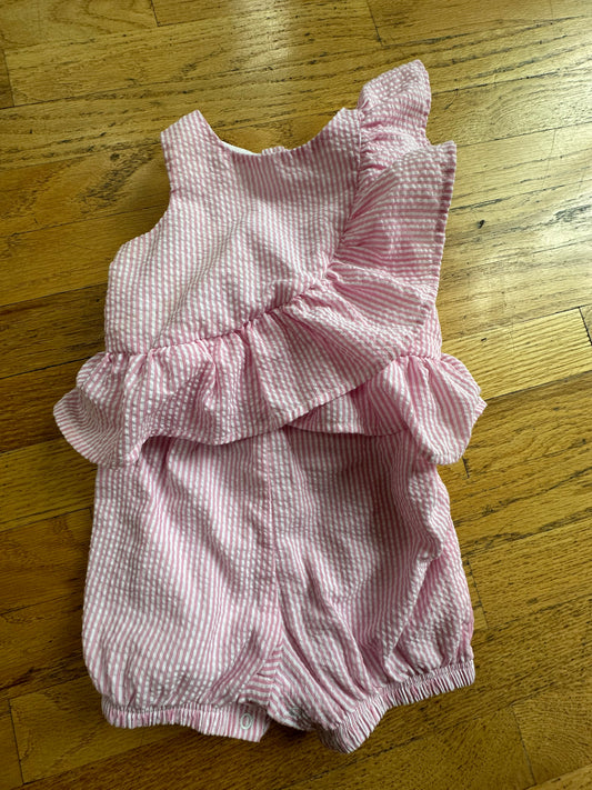 18 months girl Habitual pink gingham with ruffle romper