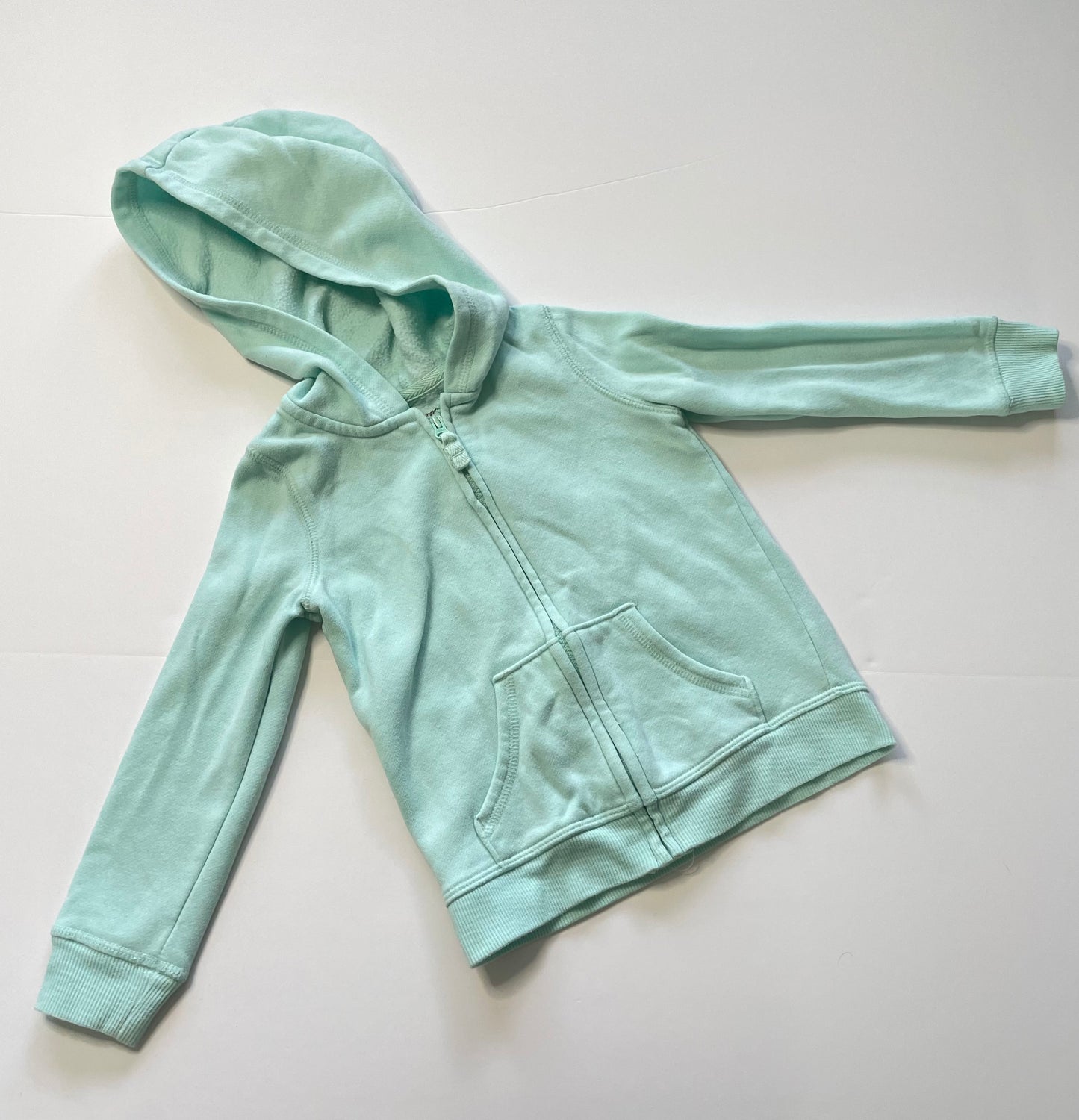 #121 Girls 2T Cat & Jack teal zip sweatshirt jacket, EUC