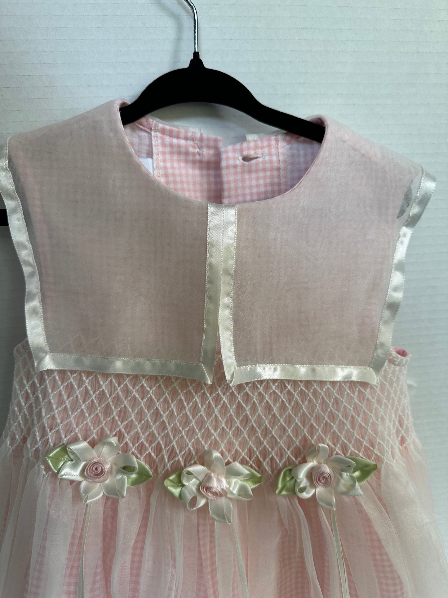 #146 Bonnie Jean Pink Spring Floral Dress Girls 4T