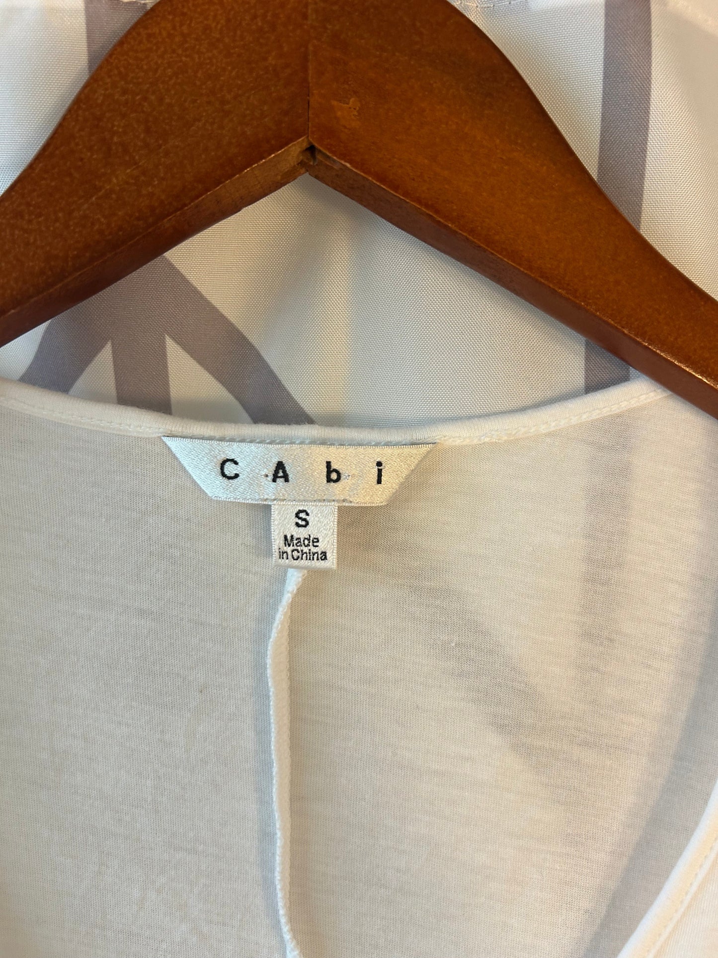 Seller #18 Reduced! Cabi white silver tee women’s size Small