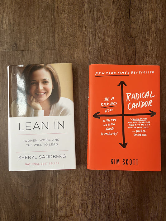 #124 EUC Lean In and Radical Candor Hard Cover Books
