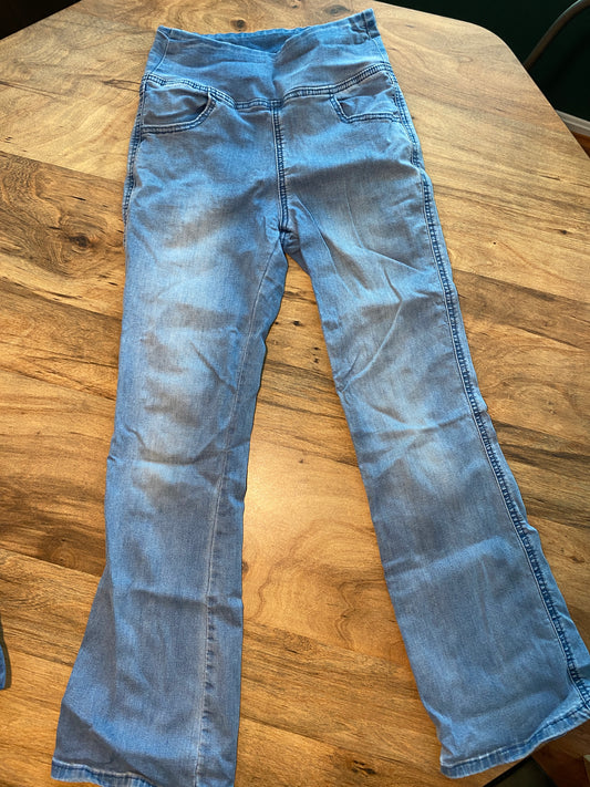 #14-elastic waist flare jeans (26” inseam)