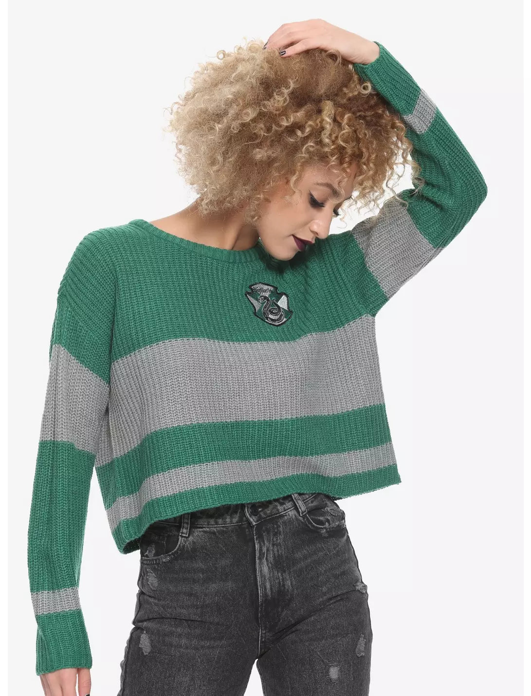 Reduced - Seller #18 Harry Potter Slytherin Crop Sweater Women’s S