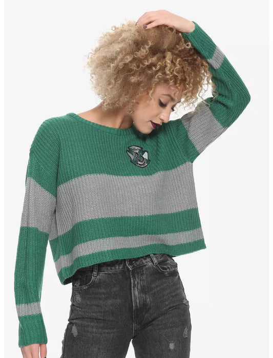 Reduced - Seller #18 Harry Potter Slytherin Crop Sweater Women’s S