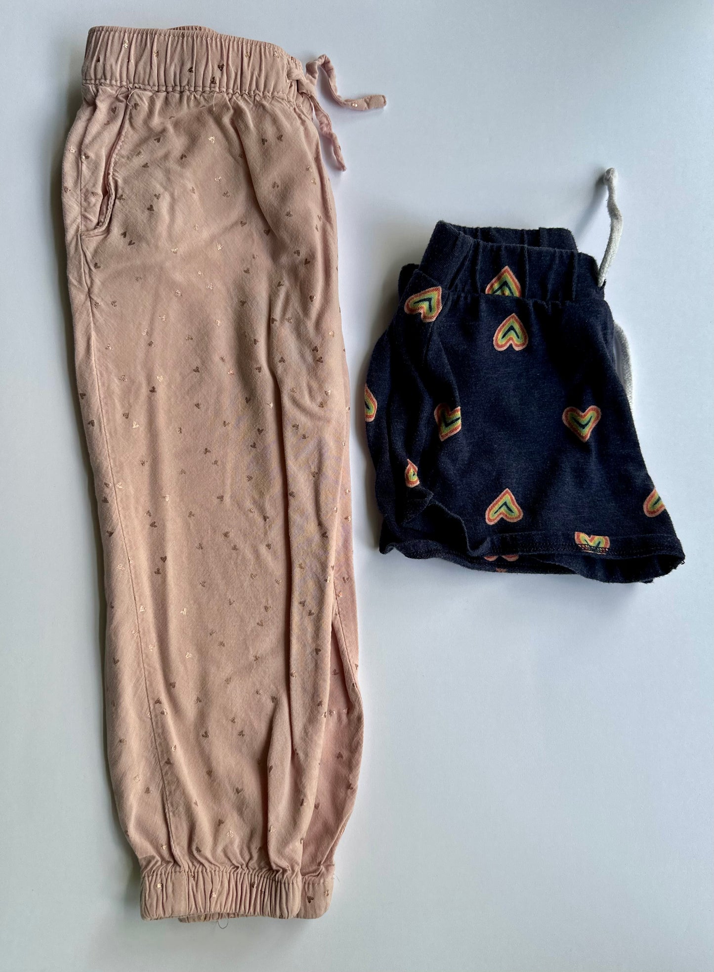 #146 Old Navy and H&M Heart Pants & Shorts Set Girls 3T