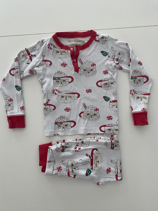 #117, Girls 4T, The Beaufort Bonnet Co, Santa hot cocoa pajamas, GUC