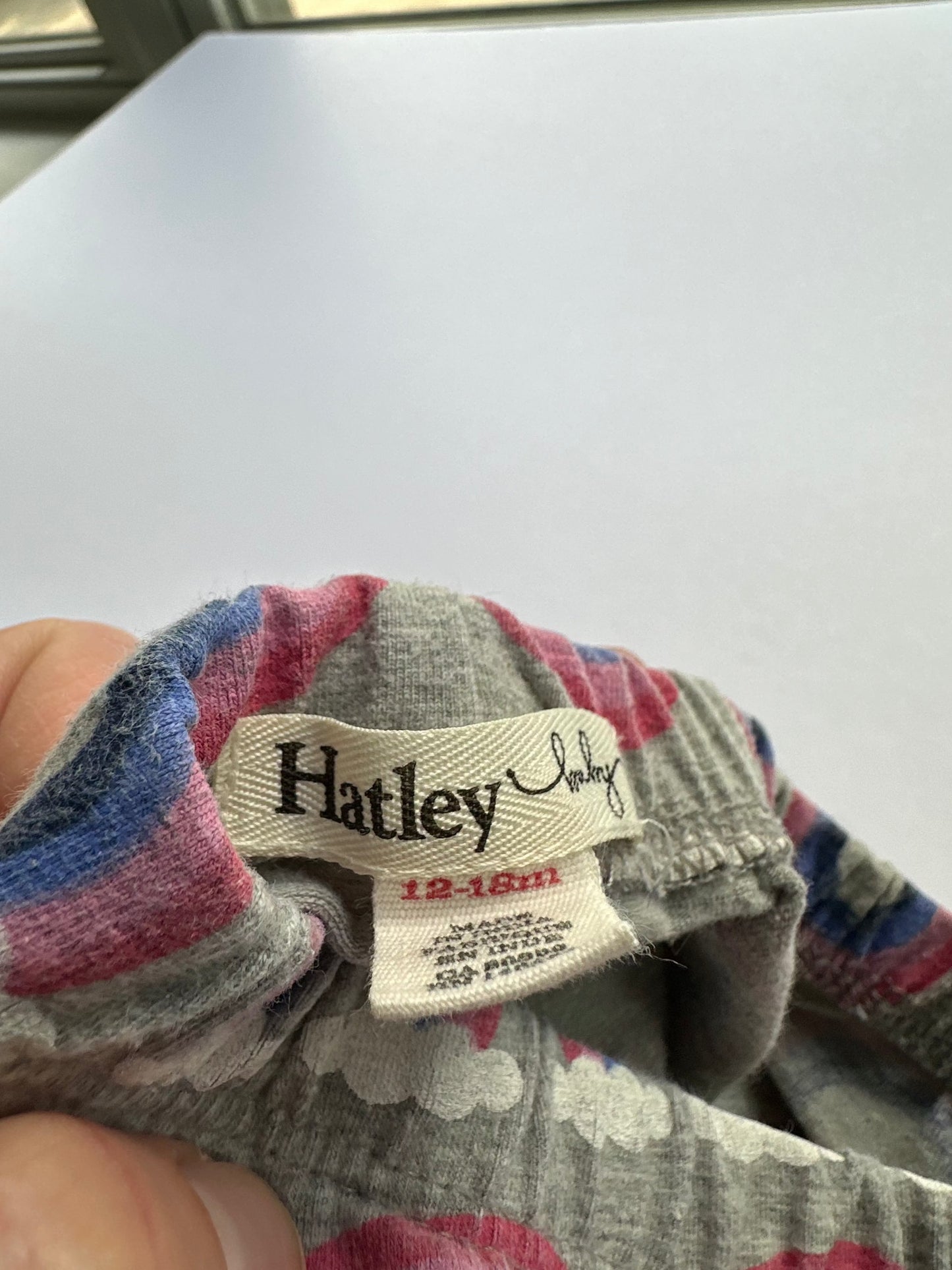 #146 Hatley Baby Gray Rainbow Leggings Girls 12-18M