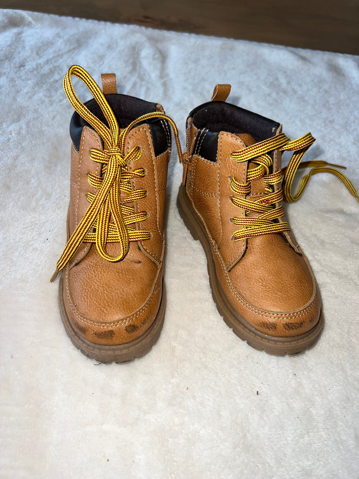 #46 Boys size 10 carters "work boots" guc