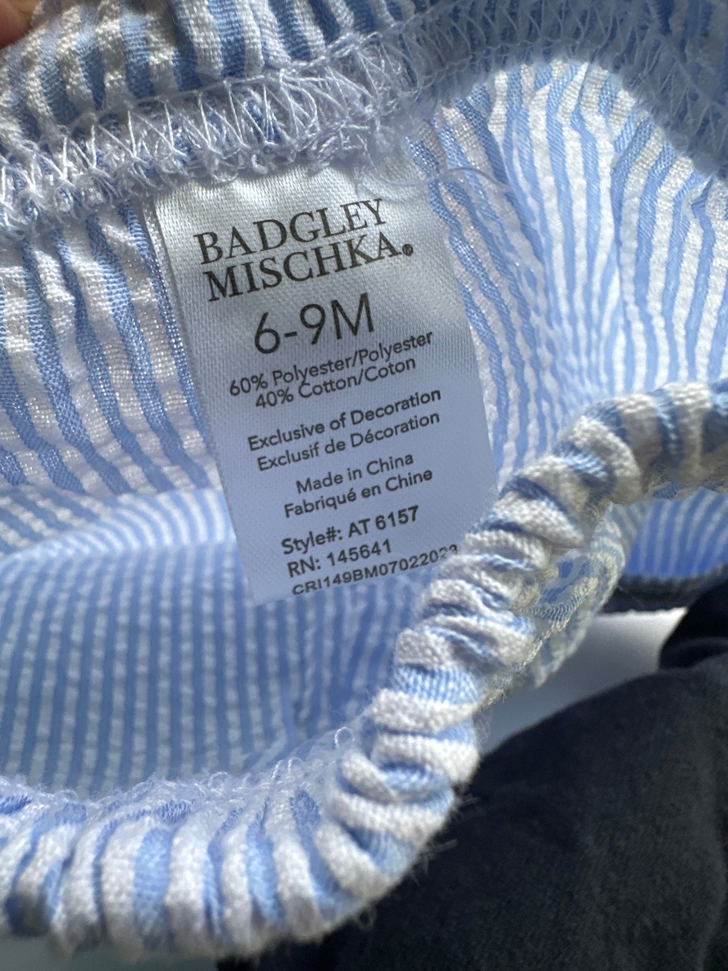 #146 H&M Badgley Mischka Blue Shorts Set Boys 6-9M