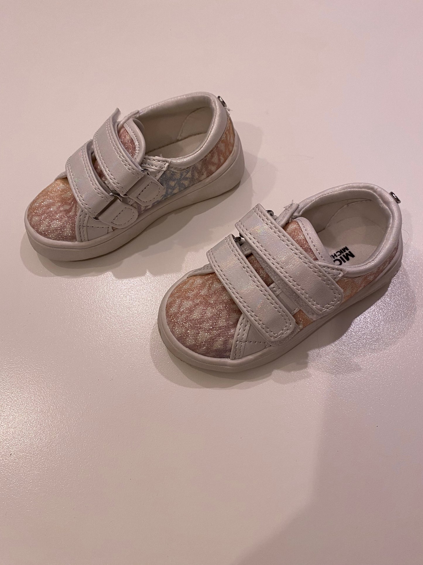 Michael Kors Rainbow Sparkle print tennis shoes Girls Size 6