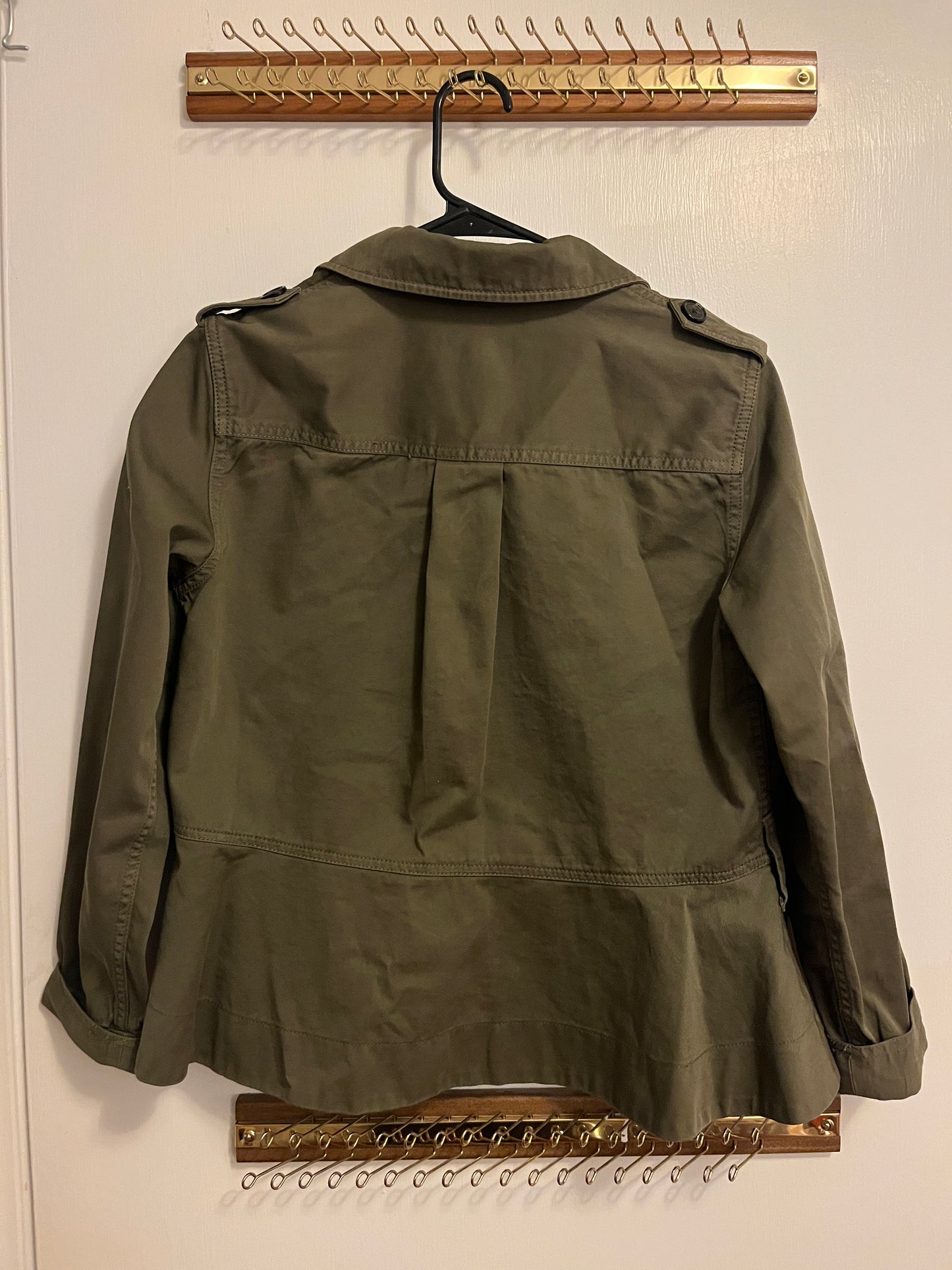 Womens J. Crew Jacket - army green size small