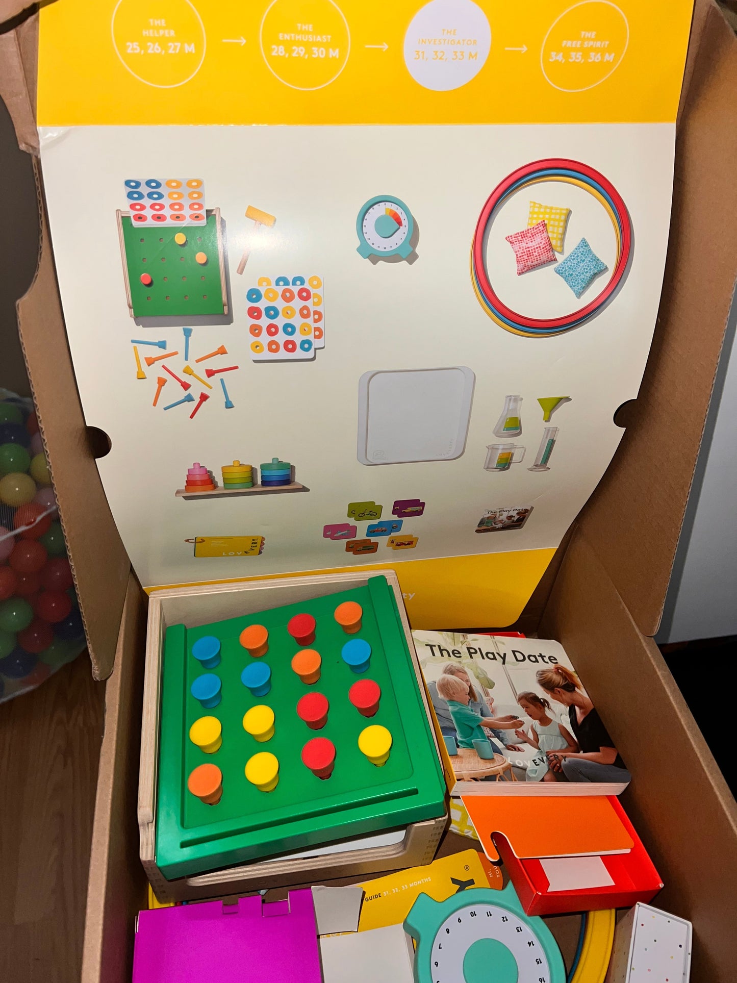 178 Lovevery The Investigstor play kit 31, 32, 33 months (incomplete set)