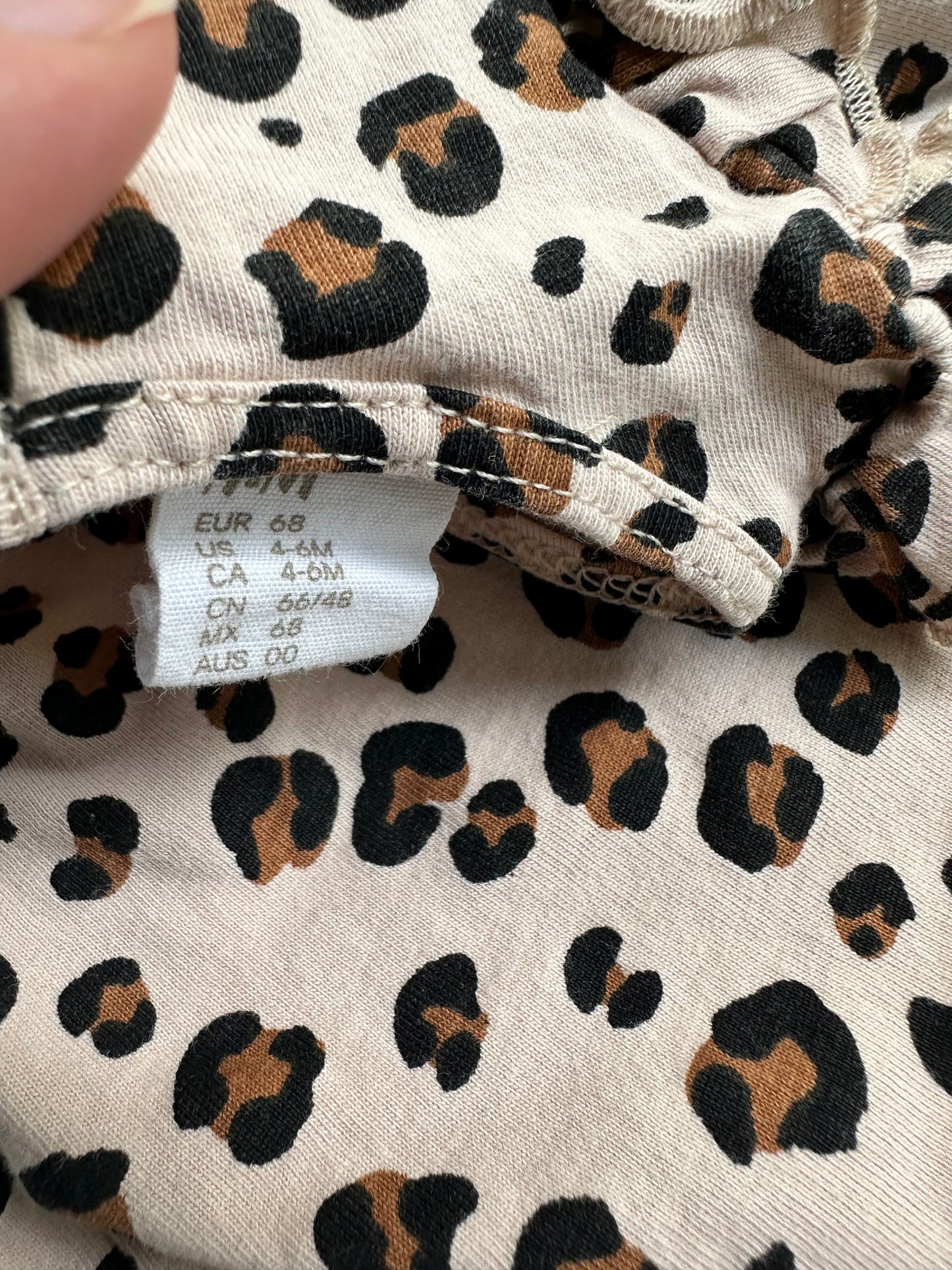 #146 H&M Leopard Print Cotton Dress Girls 4-6M